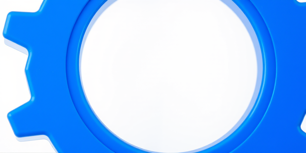 high-resolution image of a blue gear icon on a transparent background, shot with a DSLR camera, aperture f/8, ISO 100, 50mm lens, soft lighting for even illumination, focus on the gear's details and textures