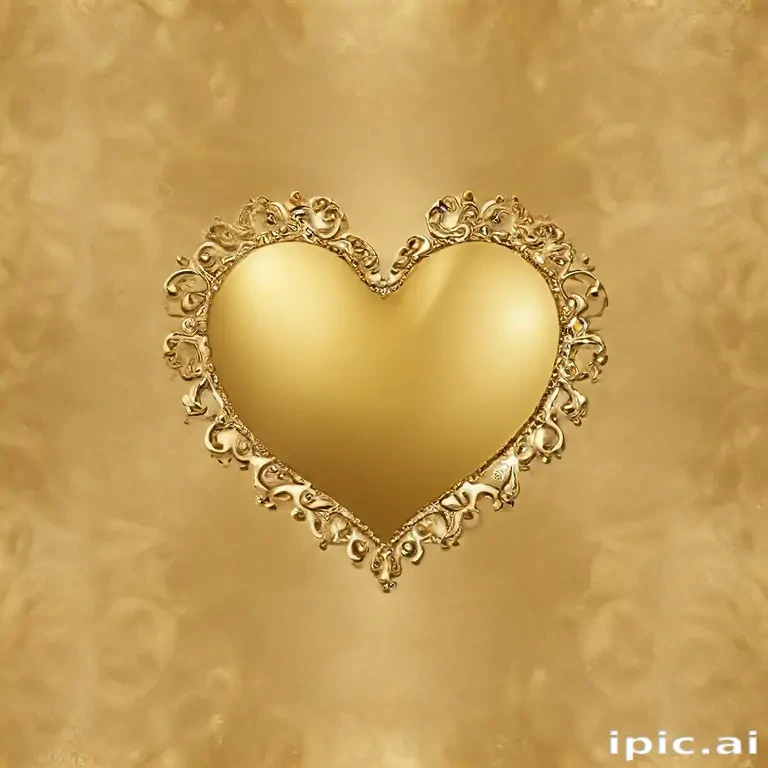 gold heart wallpaper
