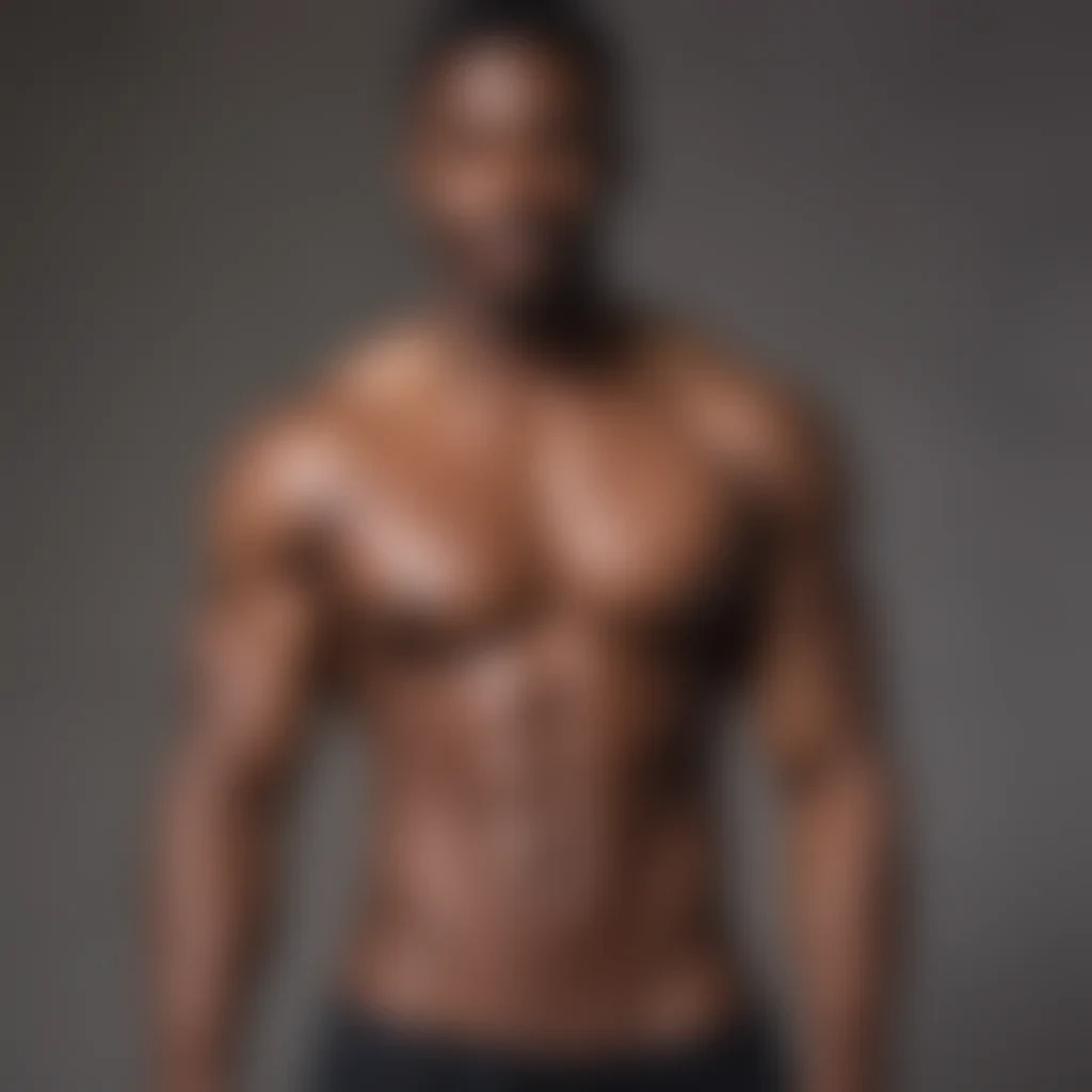 black shirtless man