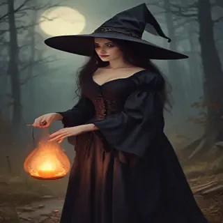 vintage witch art