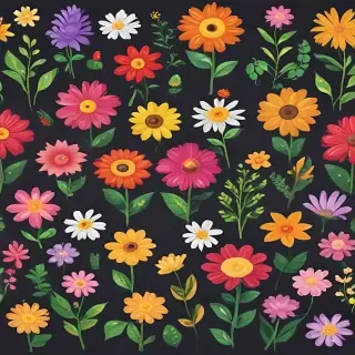 cartoon flowers png