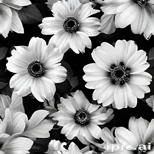 flower images black and white