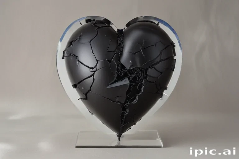 broken black heart