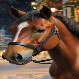 merry christmas horse images