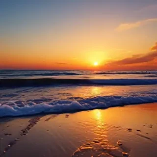 sunset on the beach backgrounds