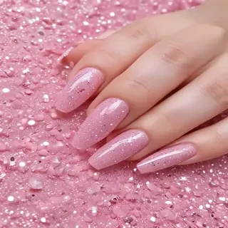 pink glitter aesthetic
