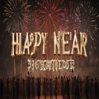 happy new year vintage