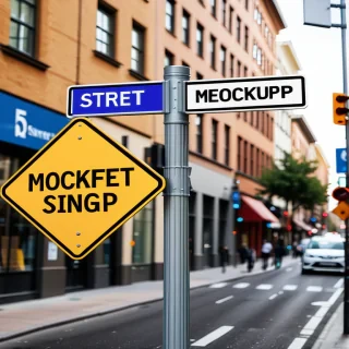street sign mockup