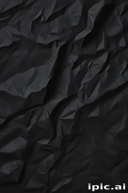 crinkled black paper