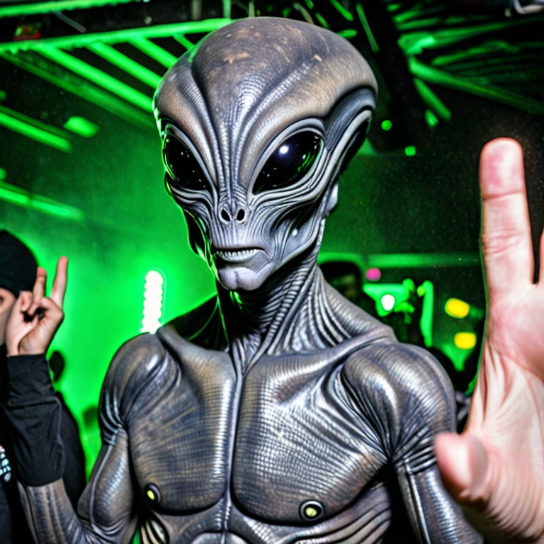 alien rave party