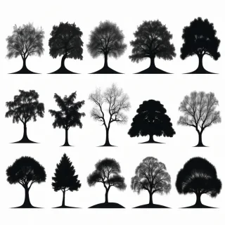 trees silhouette png