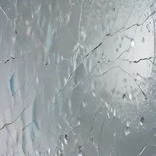cracked glass transparent