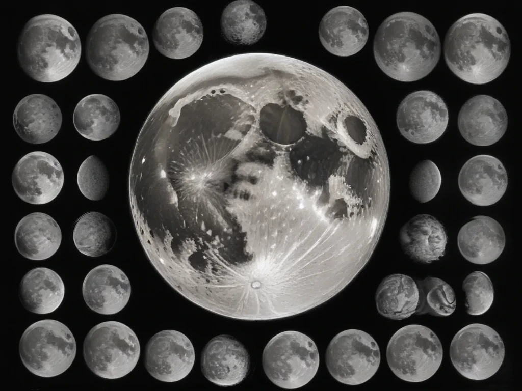 drawing of the moon