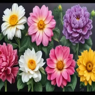 color drawing flowers
