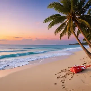 christmas beach wallpaper