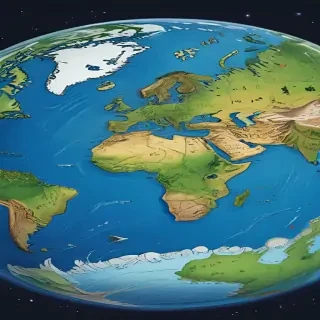 cartoon picture of the planet earth