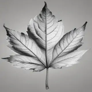 leaf clip art black and white
