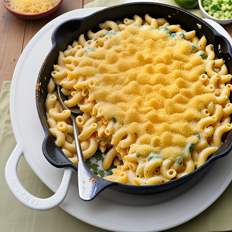 mac and cheese with poblano peppers