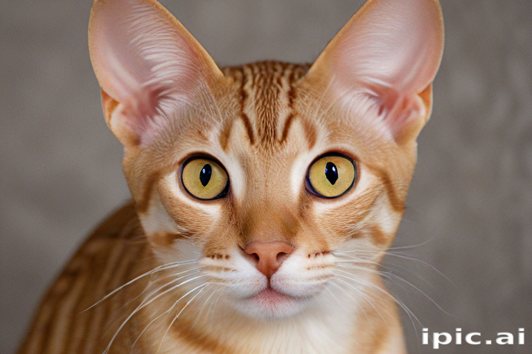 A Curious Orange Tabby Cat with Striking Yellow Eyes and Eager Expression.