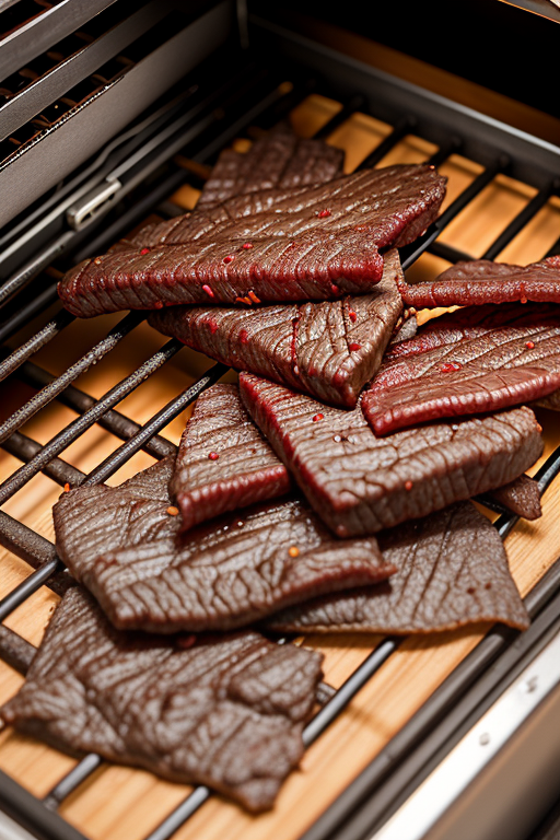 beef jerky in an electric smoker