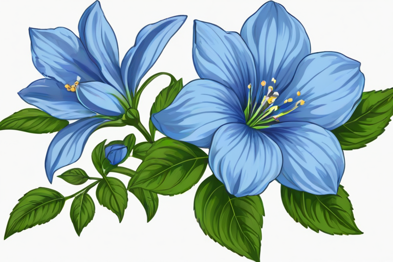 blue flower clip art