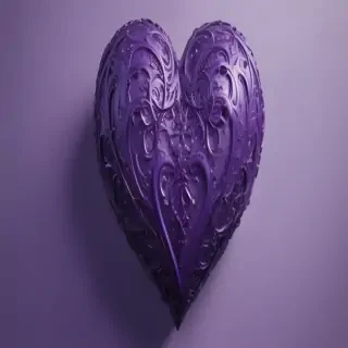 purple aesthetic heart