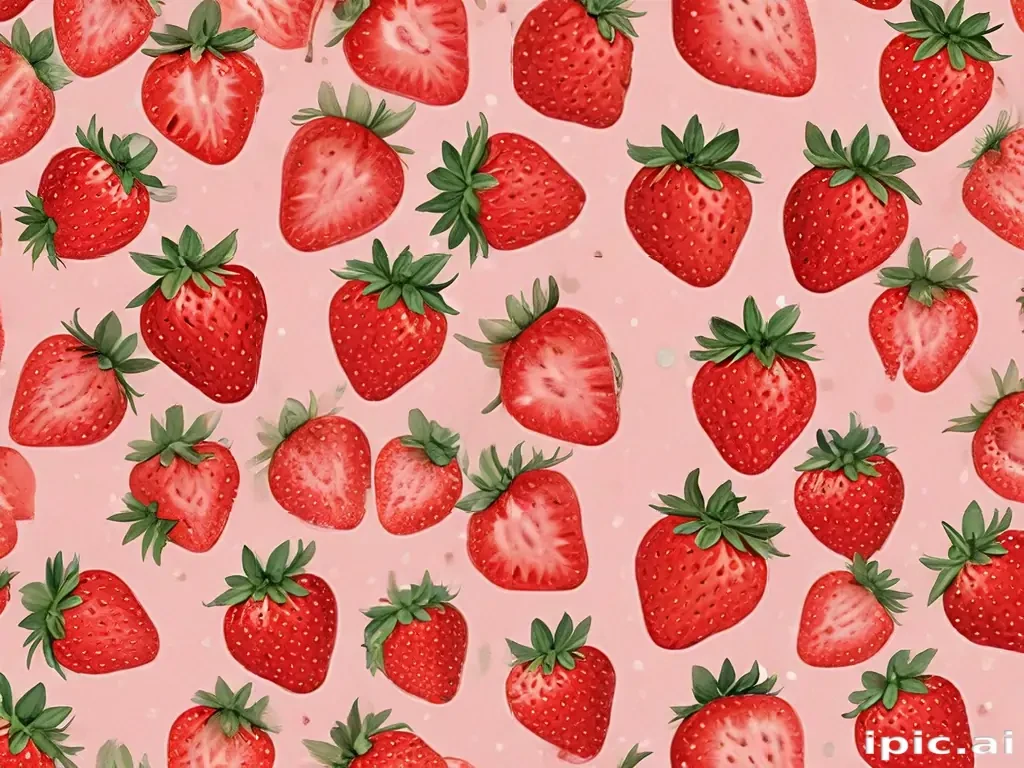 strawberry background aesthetic