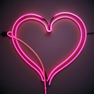 neon heart png