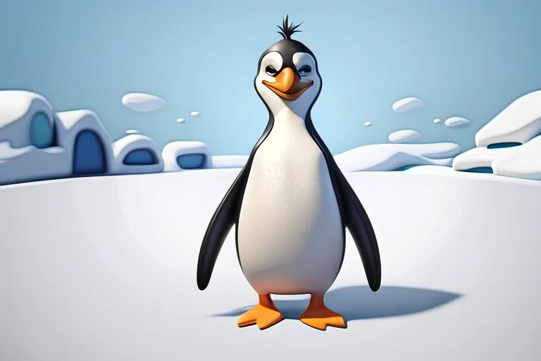 cartoon penguin