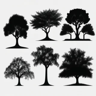 trees silhouette png