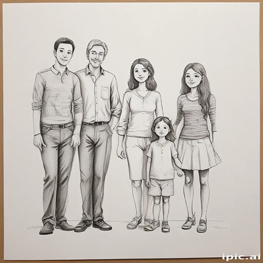 drawings of family