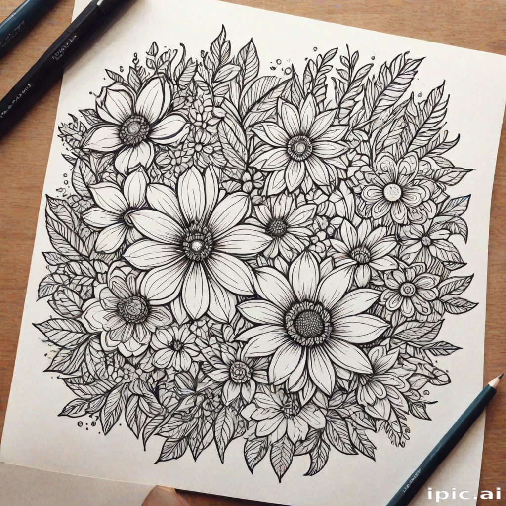 flower doodle art