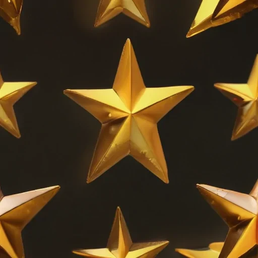 transparent gold star