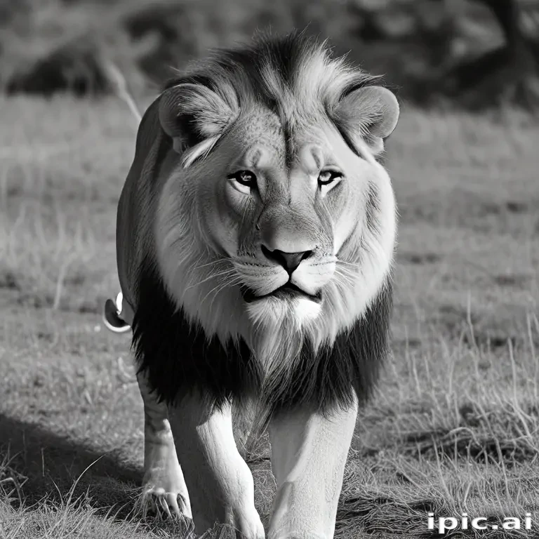 lion black and white pictures