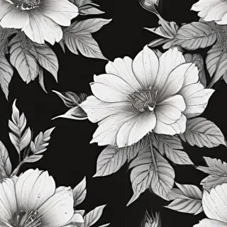 flower aesthetic drawings