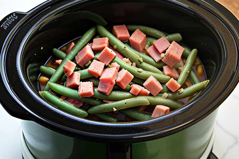 crockpot green beans with ham