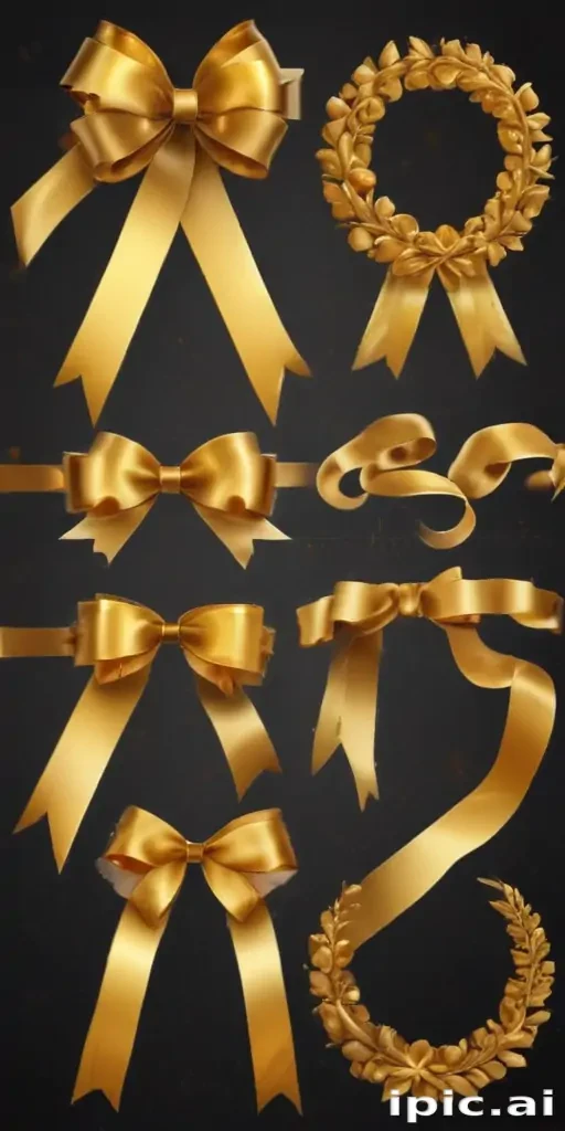 gold ribbon clipart