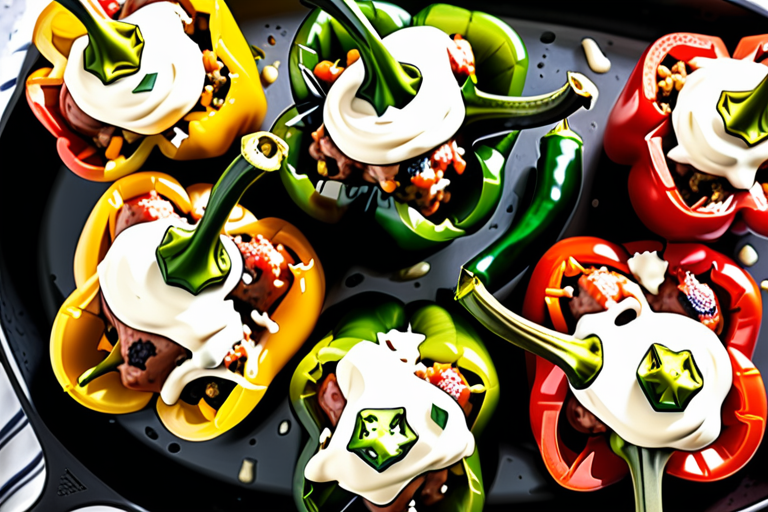 sausage stuffed peppers with cream cheese
