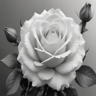 roses clipart black and white