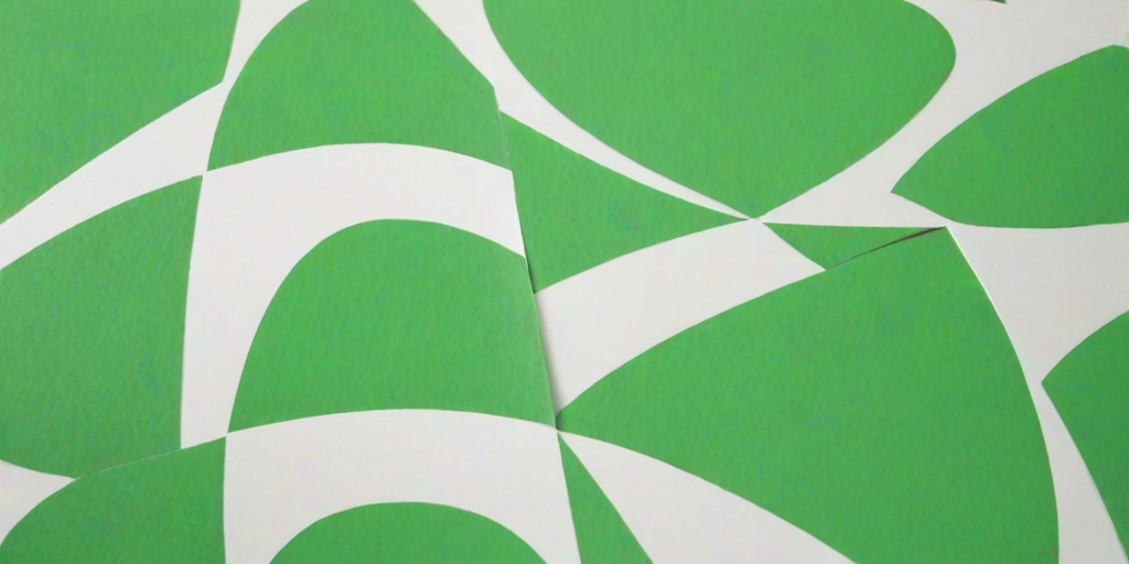 green white background