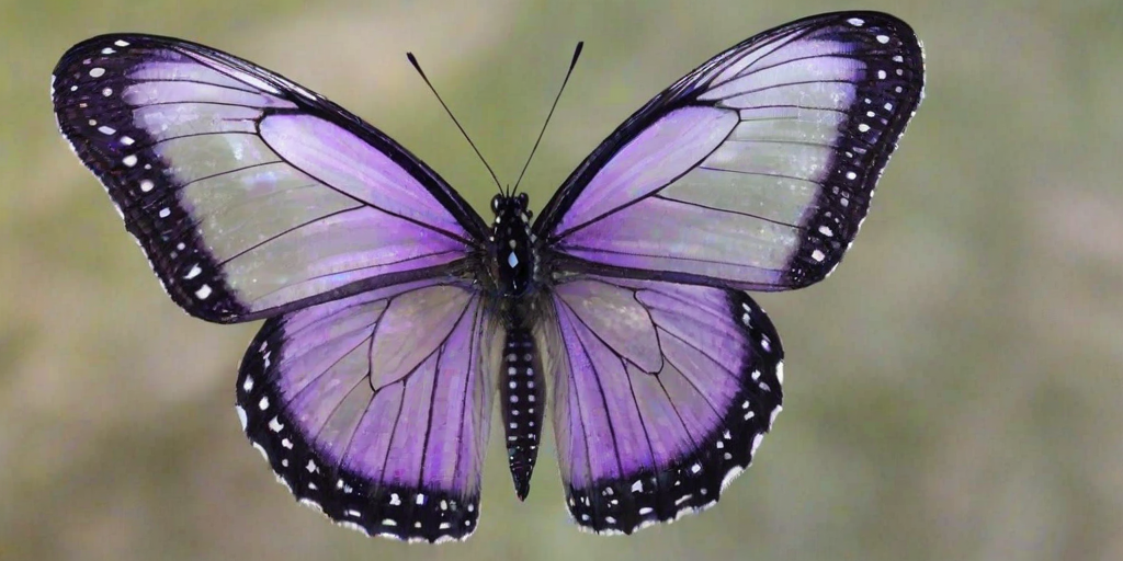 transparent purple butterfly