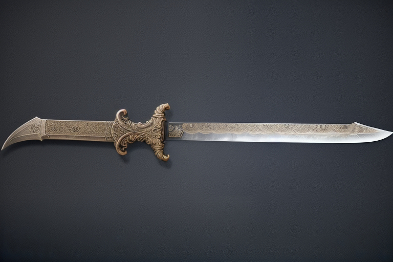 Intricately Designed Sword with Ornate Handle and Elegant Blade