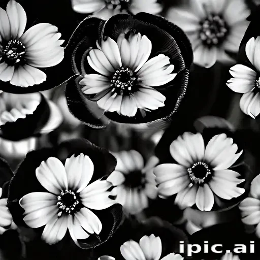 flower images black and white