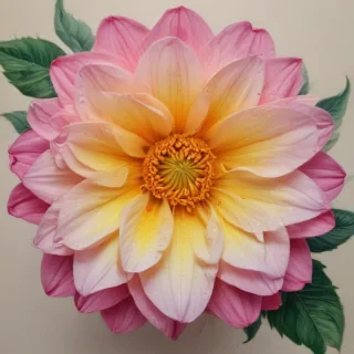 flower drawing with color