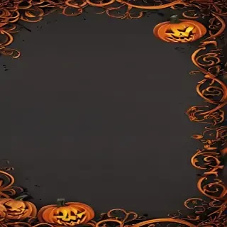 halloween border transparent