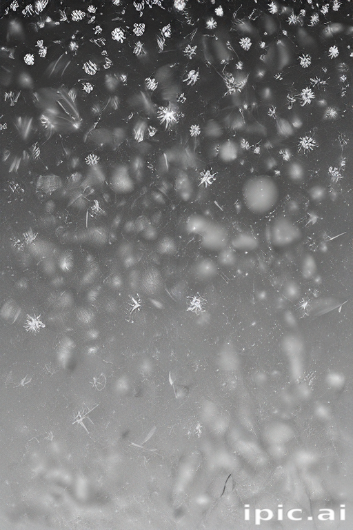 Delicate Snowflakes Gently Falling Against a Softly Blurred Background