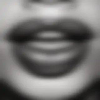 lips clipart black and white