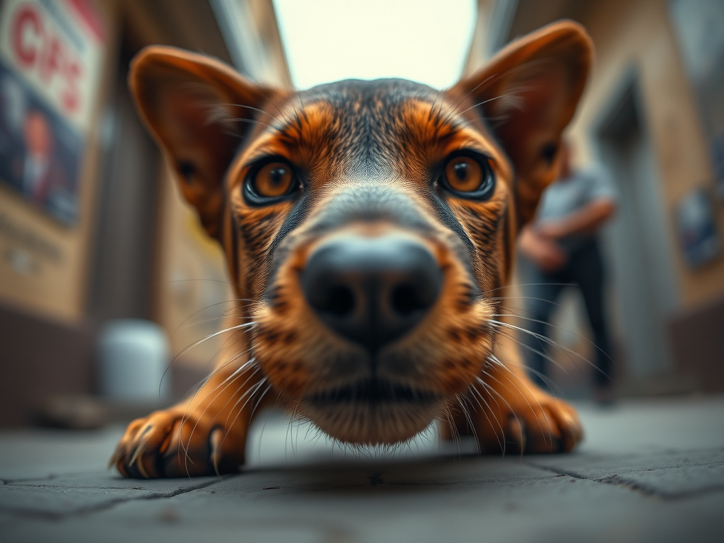 Regenerate the image with a high-resolution DSLR camera, 50mm lens, f/1.8 aperture, 1/125s shutter speed, ISO 100, taken from a low-angle perspective to enhance depth and focus on the subject.