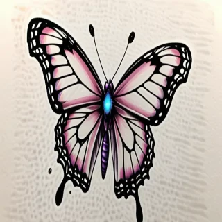 aesthetic butterfly drawing