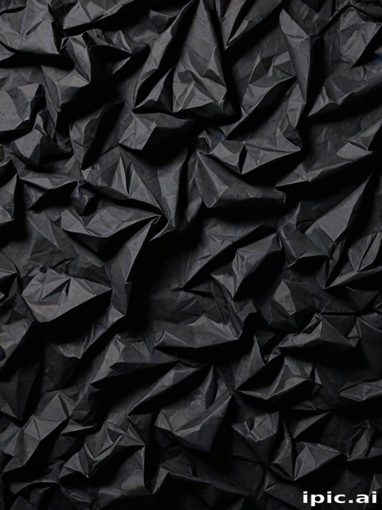 crumpled black paper